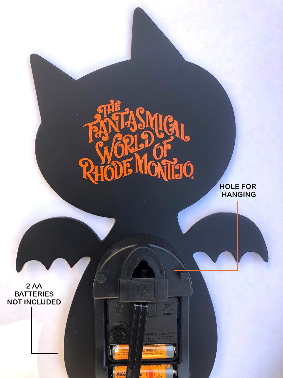 "BAT CAT CLOCK- (Back in stock!)