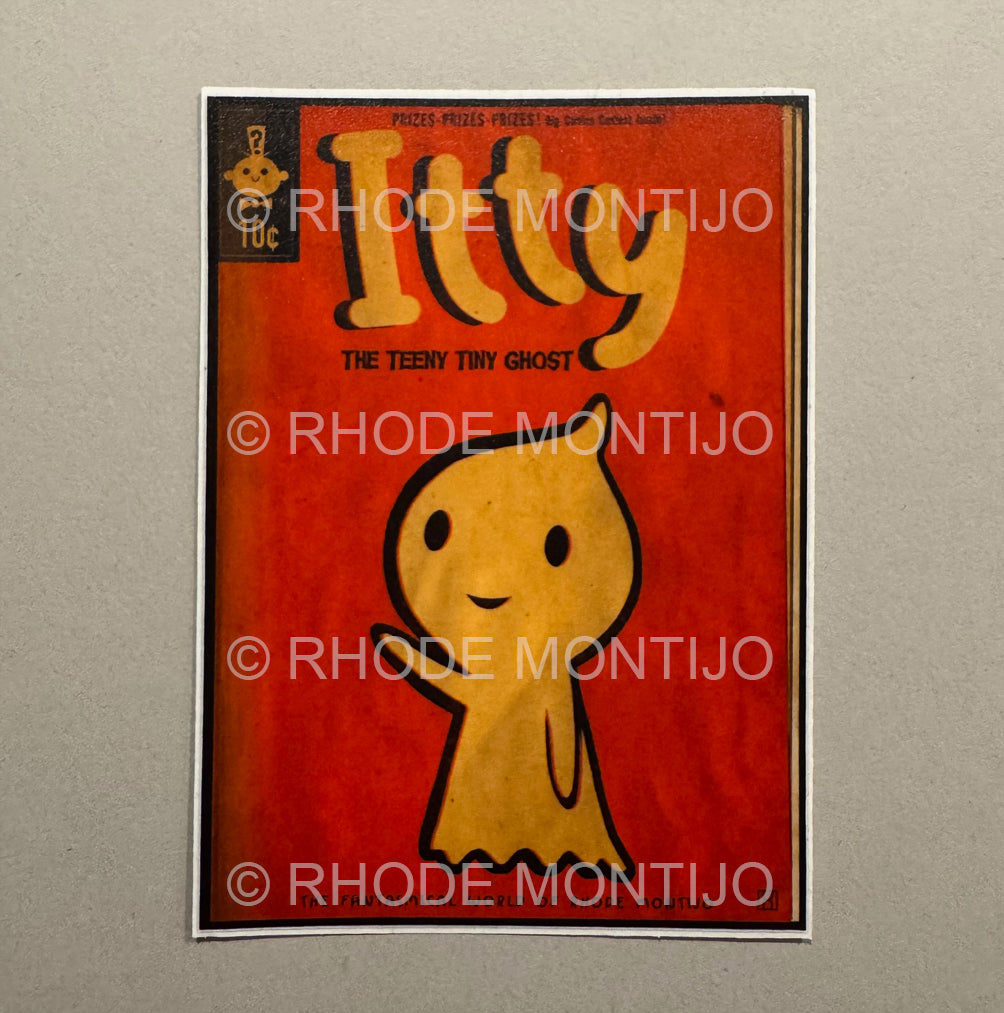 New for SDCC 2025 Sticker: ITTY the Teeny Tiny Ghost Comic Book Cover