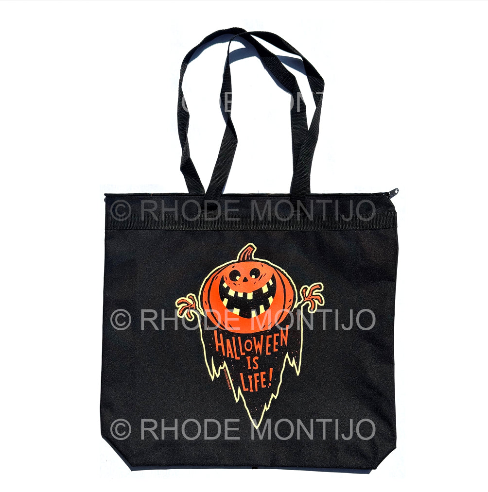 New for SDCC 2025! Zippered Tote Bag: HALLOWEEN IS LIFE!