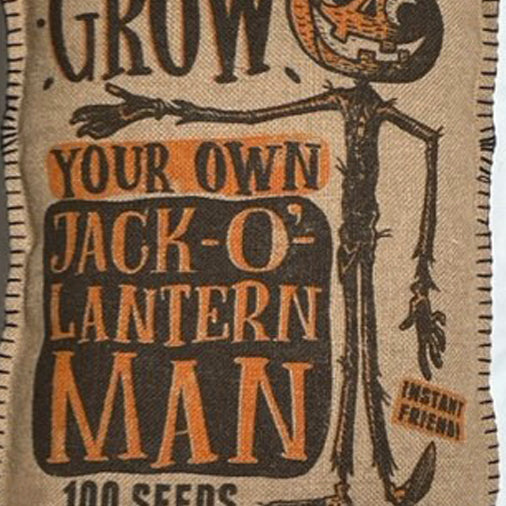 .New! Decorative Pillow Cushion: Grow Your Own Jack-O'-Lantern Man