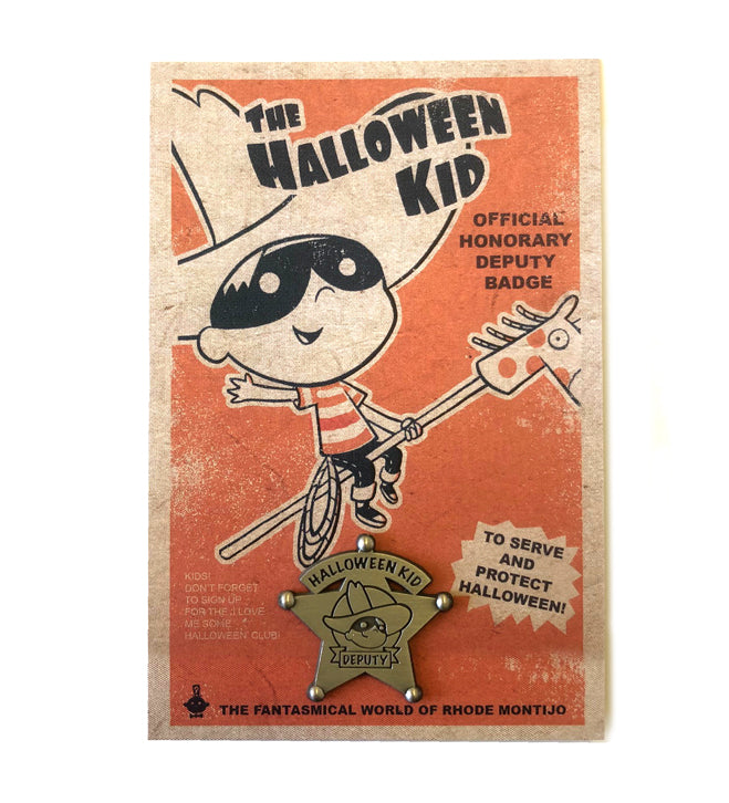 .Badge: HALLOWEEN KID Official Deputy Badge- NEW & IMPROVED DESIGN!