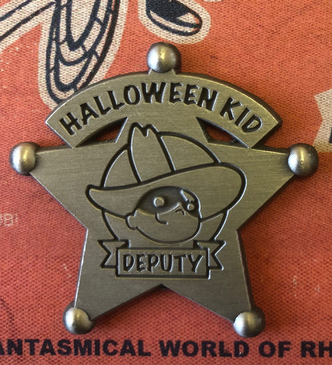 .Badge: HALLOWEEN KID Official Deputy Badge- NEW & IMPROVED DESIGN!