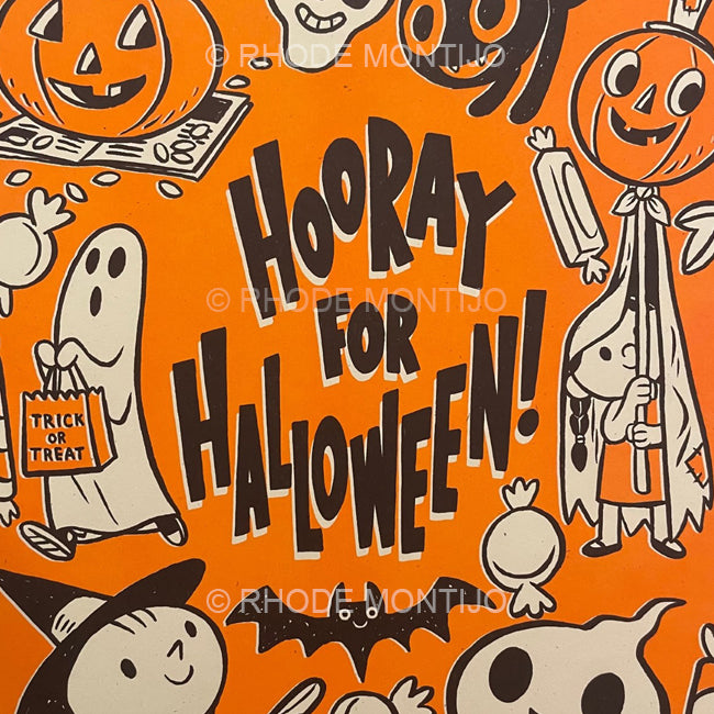 11" x 17" Signed Risograph Print: HOORAY FOR HALLOWEEN!