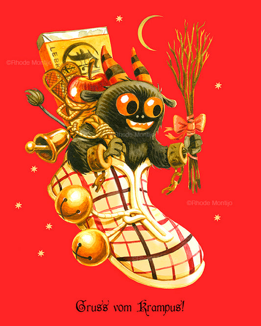 Signed 8x10 Print: KID KRAMPUS IN FLOATING BOOT