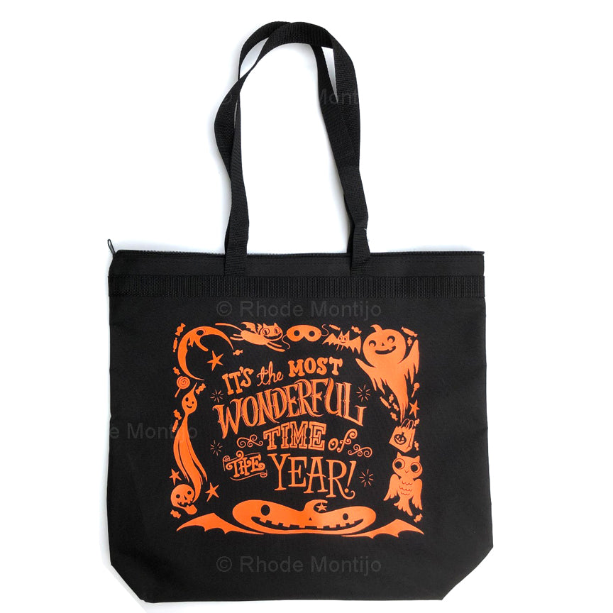 .Zippered Tote Bag: IT'S THE MOST WONDERFUL TIME OF THE YEAR! (RESTOCKED!)