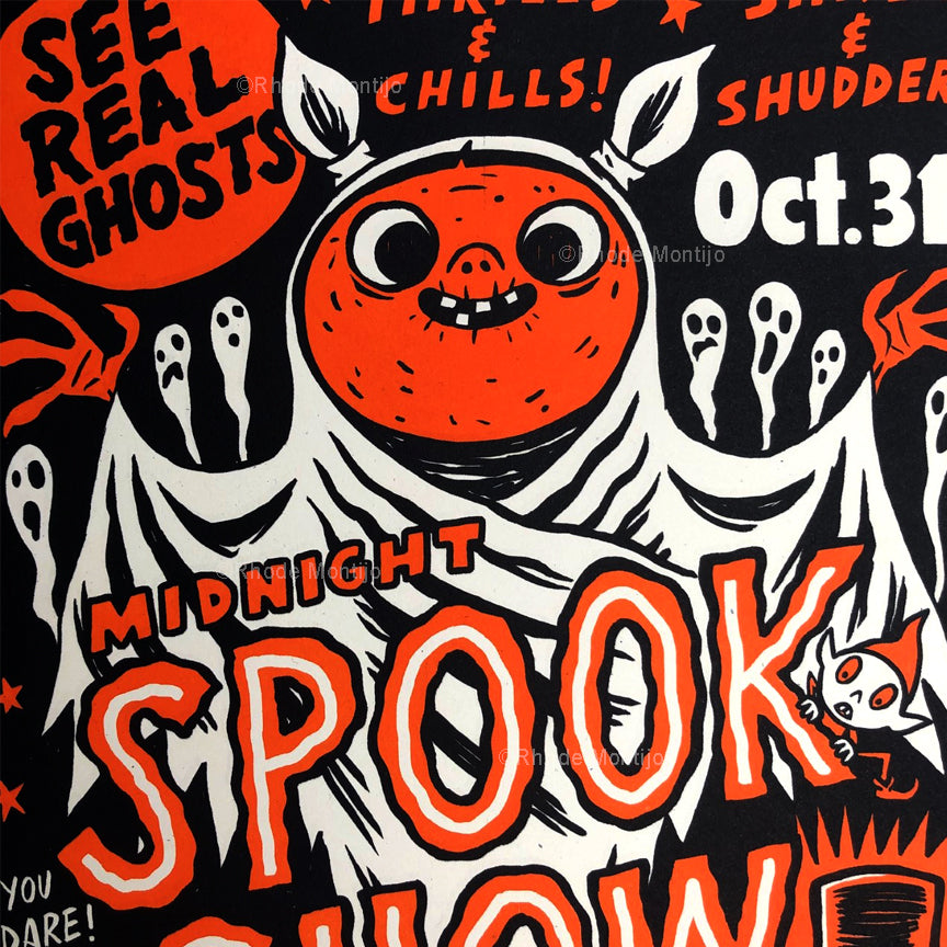 11" x 17" Signed Risograph Print: SPOOKSHOW -BACK IN STOCK!