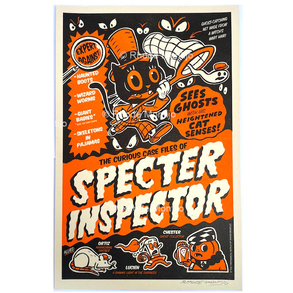 .New! SDCC 2024: 11" x 17" Signed Risograph Print: SPECTER INSPECTOR