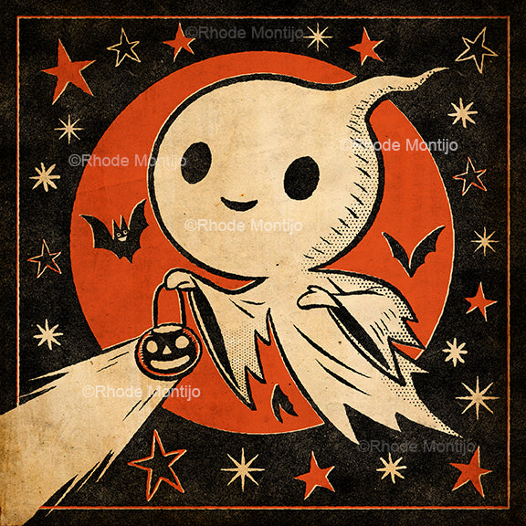 8" x 8" Signed Print: GHOST IN THE STARS (Back In Stock!)