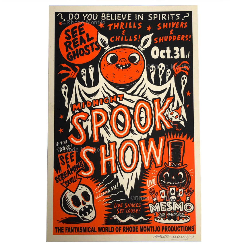11" x 17" Signed Risograph Print: SPOOKSHOW -BACK IN STOCK!